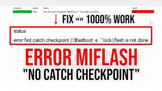 Cara Mengatasi Mi Flash Error  Not catch checkpoint \fastboot s lock [upl. by Anegal]