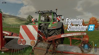 FS22 Mowing First Cutting Alfalfa with a Pöttinger A10 Cross Flow [upl. by Fedirko893]