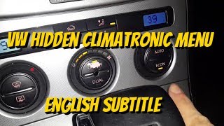 VW Passat B6 Golf 5 Тouran climatronic hidden menu скрито меню на климатроника [upl. by Oynotna]