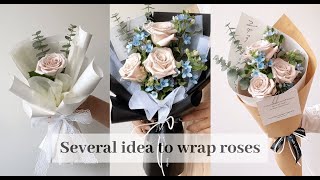 Manta Roses Floral Bouquet Wrapping Tutorials33  Flower Bouquet Wrapping Technique amp Idea [upl. by Aggri]