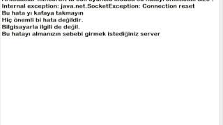 Minecraft Internal exception java net SocketException Connection reset hatasıKesin Çözüm [upl. by Meade367]