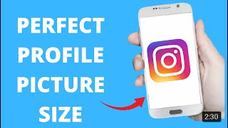 PERFECT Instagram Profile Picture Size Quick Tutorial [upl. by Emmalynn]