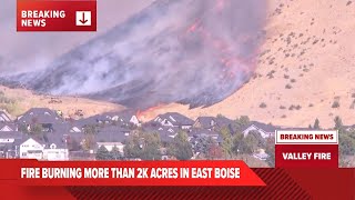 Valley Fire in Boise burning near homes residents urged to be ready to evacuate [upl. by Notsuoh822]