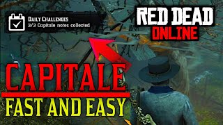 Capitale Notes Collected  Fast and Easy  Red Dead Online  RDR2 Online [upl. by Nniuqal]