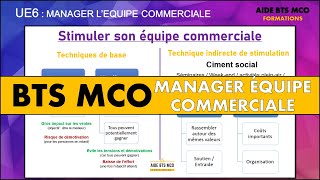 AIDE BTS MCO  Comment stimuler son équipe commerciale   U6 MANAGEMENT DEQUIPE [upl. by Sorgalim]