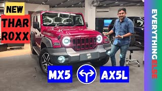 2024 Mahindra Thar ROXX MX5 Vs AX5L  Best Variant to buy [upl. by Kareem]