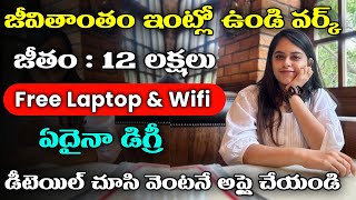 Permanent Work from home job  Package 12 LPA  Free Laptop amp Many Benefits  Latest Jobs 2024 [upl. by Jilleen325]