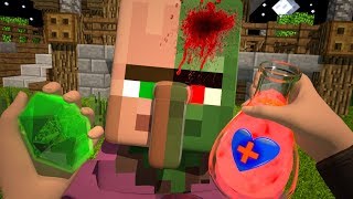 Healing a Zombie Villager  Minecraft Animation [upl. by Lazaruk]