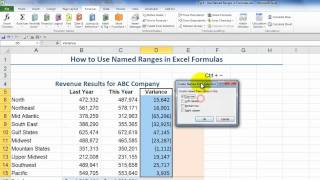 How to Create Named Ranges to Use in Excel Formulas [upl. by Voleta95]