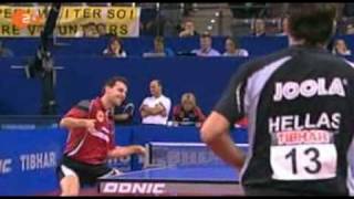 Timo Boll vs Panagiotis Gionis 2009 European Championships [upl. by Victoir]