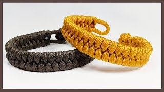 Single Strand quotRastaclat Style Fishtailquot Paracord Bracelet With Loop And Knot Closure [upl. by Anileve]