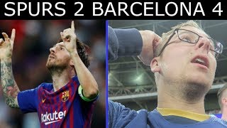 SPURS 2 BARCELONA 4  MESSI MAGIC WITH 2 GOALS  CHAMPIONS LEAGUE  LIVE MATCHDAY VLOG [upl. by Elleret397]