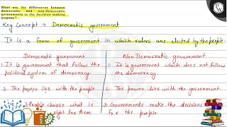 What are the differences between democratic and nondemocratic governments in the decision makin [upl. by Ahsinrev]