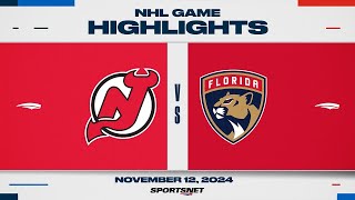 NHL Highlights  Devils vs Panthers  November 12 2024 [upl. by Noskcire]