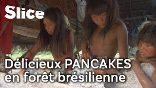 Galettes de manioc dans la forêt amazonienne avec la tribu Wajapi   SLICE [upl. by Hanako]