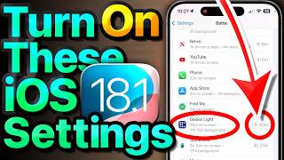 iOS 181 Settings To Turn ON Now amp Our 1 iPhone Battery Fix [upl. by Neetsuj]