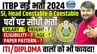 ITBP New Vacancy 2024  ITBP Telecommunication SI Head Constable Constable New Vacancy  Sahil Sir [upl. by Crespo]