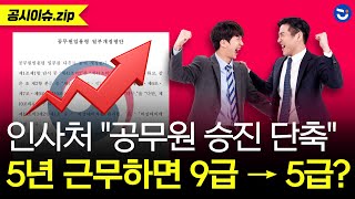 2024년부터 공무원 승진 빨라진다 인사혁신처 승진소요최저연수 대폭 단축ㅣ공시이슈zip [upl. by Siloam]