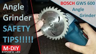 How To Safely Use An Angle Grinder  Bosch GWS 600 Angle Grinder Safety Tips [upl. by Eiryk]