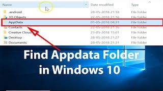 How to Find AppData Folder in Windows 10 [upl. by Aihsela]