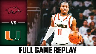 Arkansas vs Miami Full Game Replay  202425 ACC Mens Basketball [upl. by Yslehc]