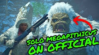 SOLO ALPHA MEGAPITHICUS ON OFFICIAL How to Beat Megapithicus on Ark Survival Ascended [upl. by Tillman]