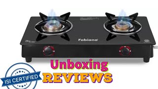 Gas Stove Unboxing and Reviews 2 burner gas stove review Fabiano Double Burner Gas Stove [upl. by Ardnuassak506]