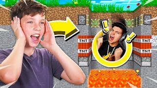 LITTLE BROTHER TROLLS ME IN MINECRAFT DEATH RUN MCPE [upl. by Lohcin]