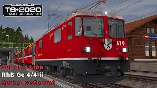 Train Simulator 2020  Surselva Line  RhB Ge 44 ii  Spring Eastbound [upl. by Salokkin]