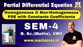 Homogeneous Linear PDE with Constant Coefficients SEM4 B ScMaths VBU  MA CLASSES [upl. by Aimee]