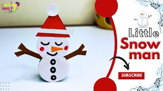 Make Fun amp Simple Paper Diy Little Snowman Craft By DiyDailywithTJ [upl. by Pru849]