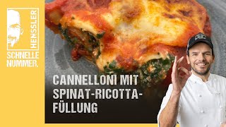 Schnelles Cannelloni mit SpinatRicottaFüllung Rezept von Steffen Henssler [upl. by Llered]