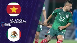 Suriname vs Mexico Extended Highlights  CONCACAF Nations League  CBS Sports Golazo [upl. by Ennairrek532]