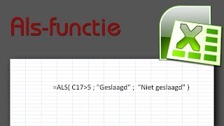 Cursus Excel Les 4 Alsfunctie [upl. by Edasalof]