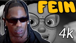 Travis Scott FEIN But Its An Animated Artist  Travis Scott Fein In Thunderstorm [upl. by Ariec]