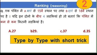 Ranking arrangement Reasoning tricks part  9 [upl. by Perri]