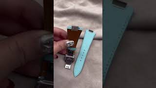 Tissot Prx Powermatic 80 40mm Leather Strap use Tiffany Blue Epsom alligatorwatchstrap dohaleather [upl. by Hnirt]