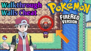 Pokémon Fire Red Walkthrough Walls Cheat  Walk through Walls Cheat Pokémon Fire Red [upl. by Ueihtam]