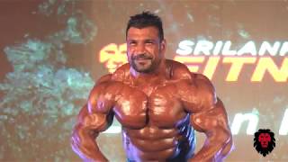 Lucion Pushparaj Live Posing at Sri Lanka Fitness expo 2018 Fitness island HD [upl. by Adelric41]