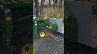 John Deere 1025R DIY LEAF SCOOPER johndeere 1025rjohndeere [upl. by Valdemar]