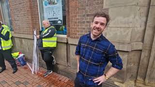 Sheffield West Street Jobcentre plus G4S picket line they are not happy about pay or photos or vids [upl. by Einhorn820]