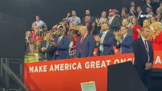 Trump Appears with Bandaged Ear at RNC Convention Days After Assassination Attempt [upl. by Filia754]