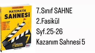 7SINIF MATEMATİK SAHNESİ 2FASİKÜL S2526 KAZANIM SAHNESİ 5 [upl. by Zennie53]