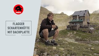 PREFA Neueindeckung der „Flagger Schartenhütte“ in Südtirol [upl. by Nwahsauq558]