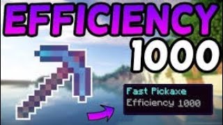 How to get a pickaxe  efficiency 1000 in minecraft  Tlauncher [upl. by Eellac550]