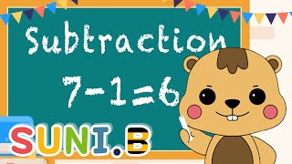 Subtraction song  Educational song for kids ㅣ SuniB kids songs [upl. by Nauqan994]