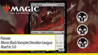 Pioneer MTG  Mono Black Vampire Devotion League Gameplay  Road to 50 Ep 1 [upl. by Akimrehs984]