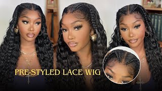 10 Out Of 10 Wig Pre Braided amp Styled Lace Frontal Wig Install  Ready To Wear  Ft Wiggins Hair [upl. by Lertnek]