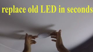 how to replace LED recessed downlights  remove and install downlight [upl. by Airdnazxela]