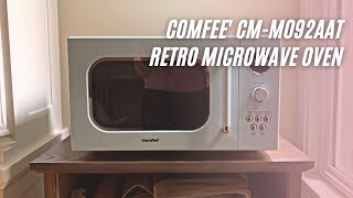 COMFEE CMM092AAT Retro Microwave Oven Review amp User Manual  Microwave with 9 Preset Programs [upl. by Venditti]